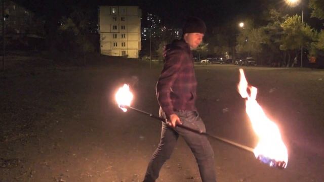 Фаер-шоу. Уроки Шест (Spin staff) Стиль Center. - window смотреть онлайн