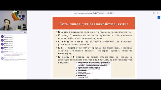 Онлайн-консультация учителя-логопеда по теме "Нормы развития речи ребенка до года" смотреть онлайн