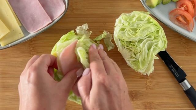 Сэндвичи из салата Айсберг | Кето рецепты | Сэндвич без хлеба смотреть онлайн