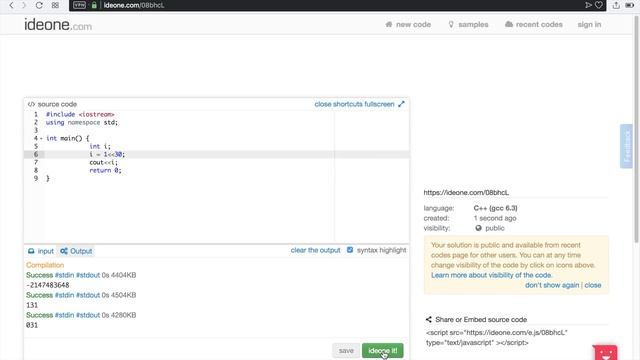 Online Code Editor : Ideone смотреть онлайн