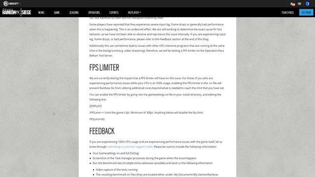 100% CPU Bug Fix - Test Server - Para Bellum - 6News - Tom Clancy's Rainbow Six Siege - R6 смотреть онлайн