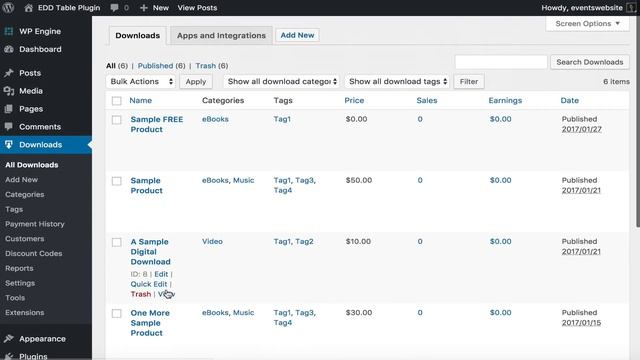 Create an Easy Digital Downloads Product Table смотреть онлайн