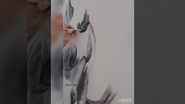 Роспись на стене акрилом. Абстрактная лошадь. смотреть онлайн