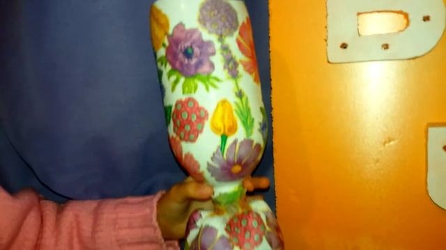 Ваза из пластиковой бутылки с Декупажем. DIY Поделка в школу смотреть онлайн