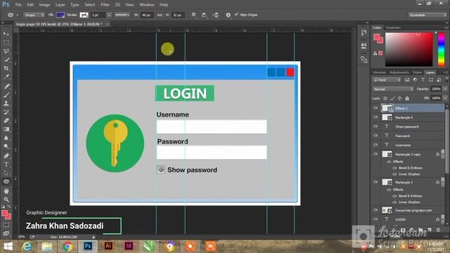 Login Page design | Adobe Photoshop CC 2015 | userinterface UI | visual studio look | Step by Step смотреть онлайн