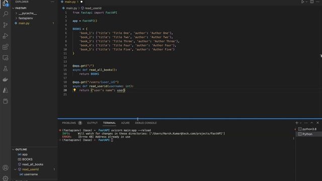 FastAPI Complete Course - Project-1 Path Parameters #fastapi смотреть онлайн