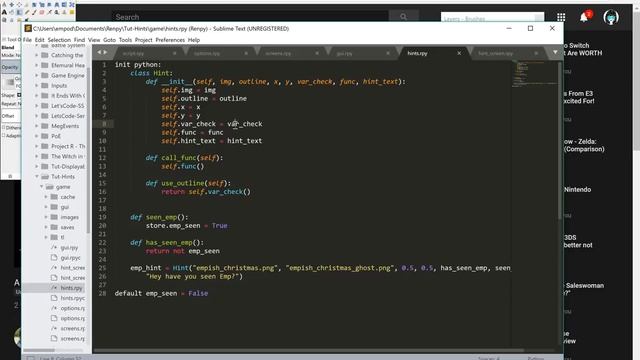 Renpy Tutorial: Imagebutton Hints смотреть онлайн