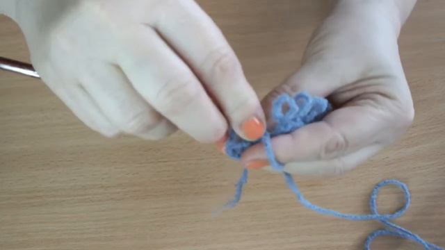 вязание крючком цветок с вытянутыми петлями Crochet flower смотреть онлайн