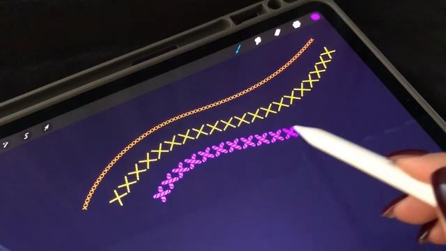 Embroidery Stitches Procreate Brushes [How to use] смотреть онлайн