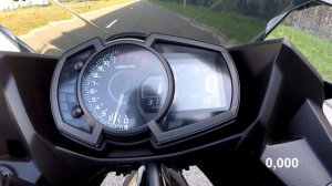 Kawasaki Ninja 400 acceleration 0 - 100 in 4.4 seconds w/ timer!!