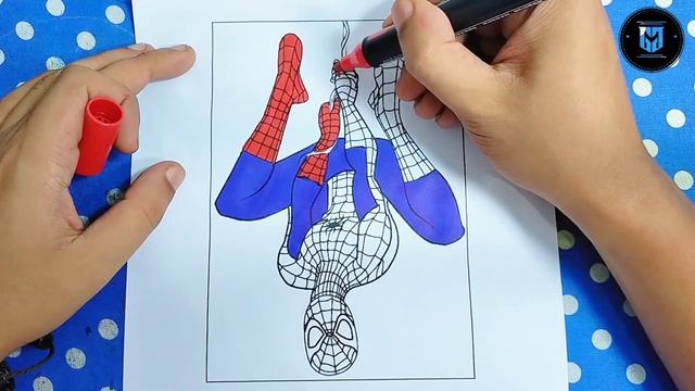 Coloring Spiderman Marvel Heros - Spiderman Coloring Pages - Marvel Coloring Pages смотреть онлайн