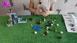 Майнкрафт лего, распаковка набора Minecraft
