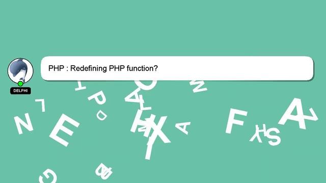 PHP : Redefining PHP function? смотреть онлайн