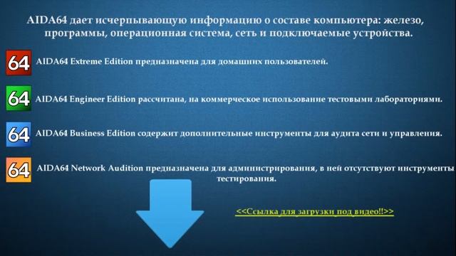 AIDA64 4.60.3100 скачать бесплатно с ключом активации смотреть онлайн
