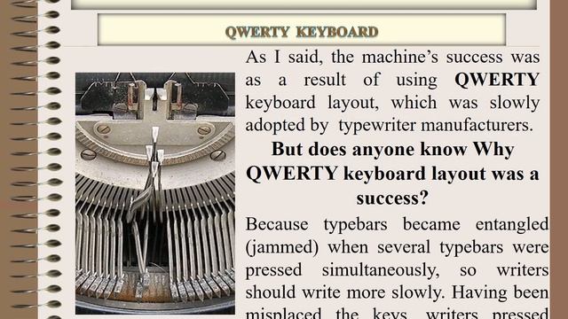 A nice curiosity Typewriter and Keyboard history. Why QWERTY keyboard layout is still a success? смотреть онлайн