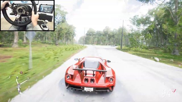 Ford GT Supercar - (1000hp Twin Turbo) - Forza Horizon 5 - FH5 Gameplay - Steering Wheel Camera смотреть онлайн