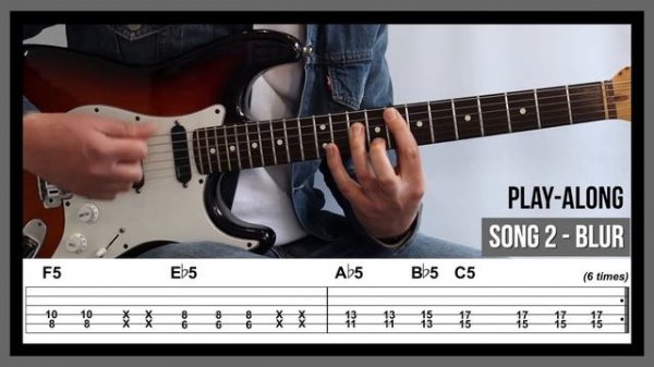 Song 2 (TAB) - Power Chord Guitar Riffs - Blur
