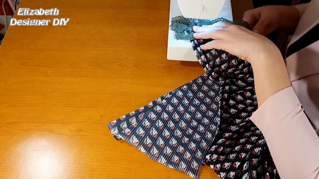 How to sew a pleated dress with lace. Diy and a detailed tutorial смотреть онлайн