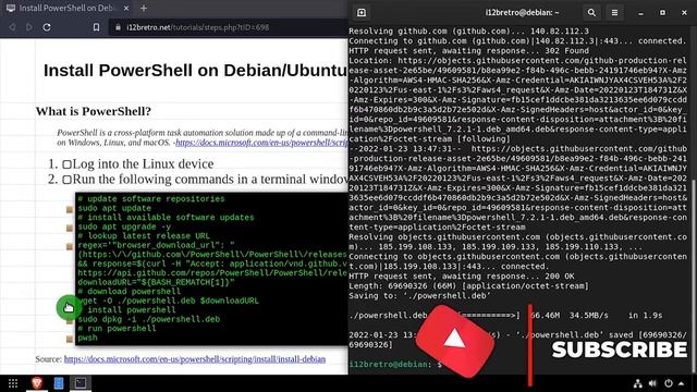 Install PowerShell on Debian/Ubuntu смотреть онлайн