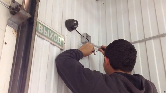 Монтаж системы видеонаблюдения на мойке. Томск. смотреть онлайн