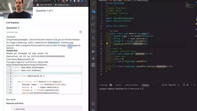How to write a recursive factorial in java смотреть онлайн