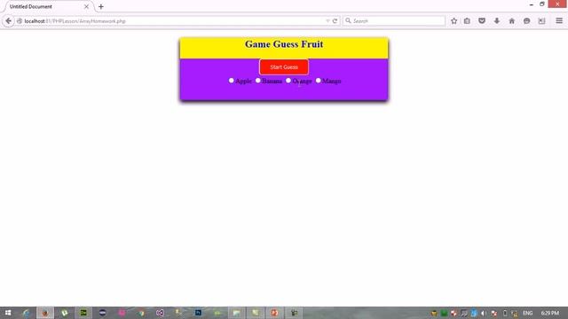 How to make game guess fruit by using PHP смотреть онлайн