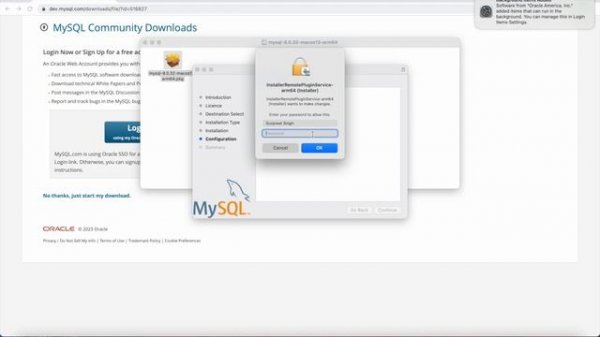 Install My SQL server and Workbench on Mac OS