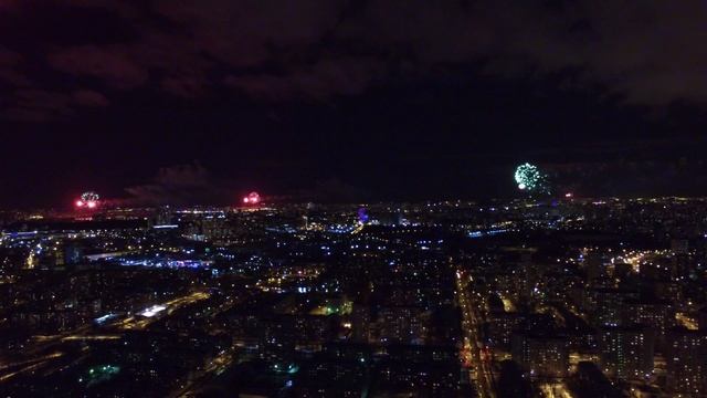 DJI 0045. DJI Phantom 3 pro. Салют Москва 23.02.2016. вид из Коптево. 4K UHD. часть 01 смотреть онлайн