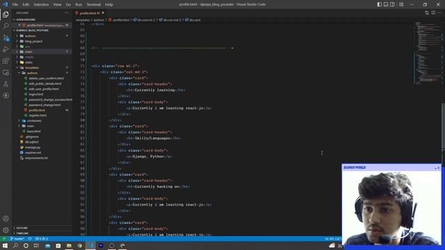 Design user profile part 2 in django смотреть онлайн