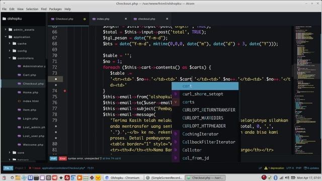 Membangun Olshop sederhana dengan CodeIgniter Part 22 : Mengirim Email Pembayaran смотреть онлайн