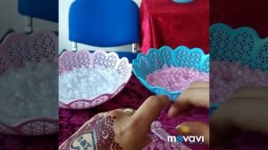 Конфетница из акриловых бус