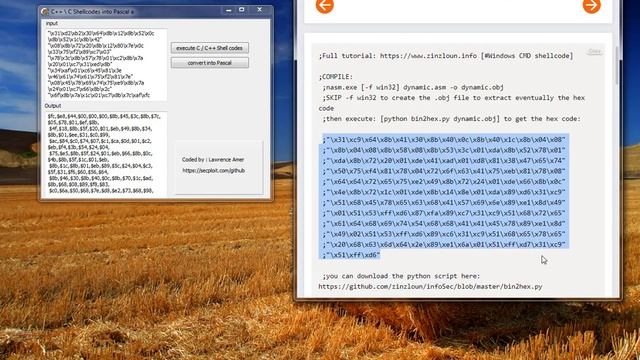 C++/C Shellcodes converter into Pascal смотреть онлайн