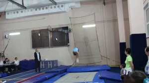 Прыжки на батуте 1взрослый  разряд обязательная комбинация.