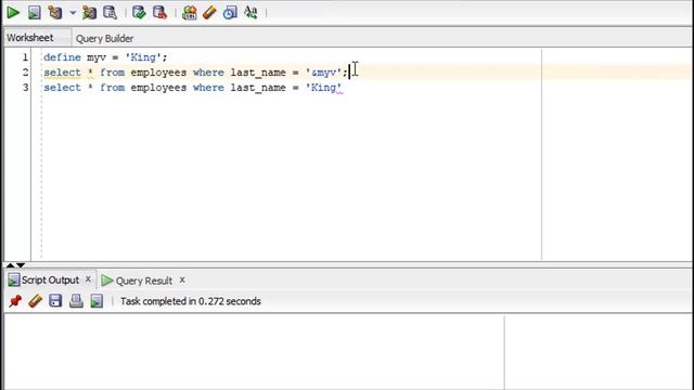 Oracle SQL Tutorial#79 Runtime input to SQL query |substitution operator Oracle Database смотреть онлайн
