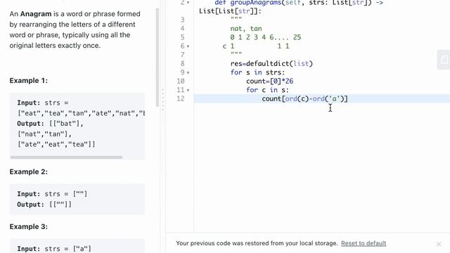 LEETCODE 49 GROUP ANAGRAMS PYTHON смотреть онлайн