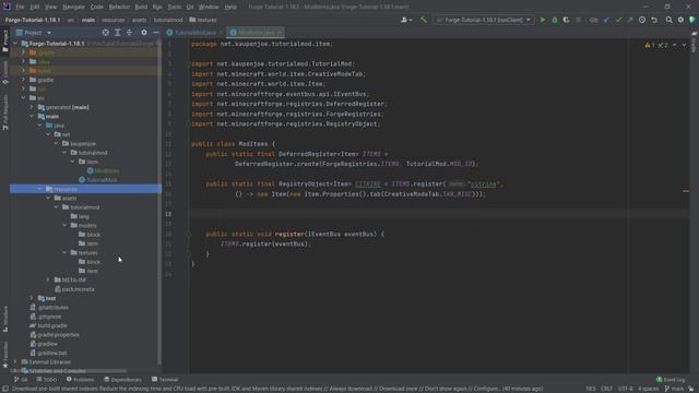 Minecraft Modding 1.18.1 With Forge | CUSTOM ITEMS