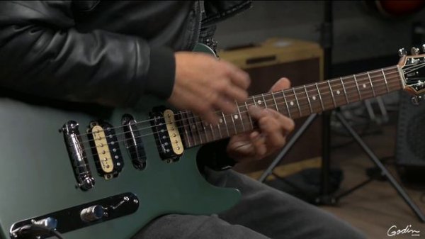 Godin Radium Matte Green featuring Rad Crasto