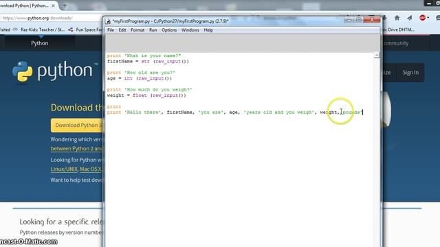 Python Lesson 1: Input, Output and variables смотреть онлайн