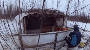 строим скрадок для весенней охоты