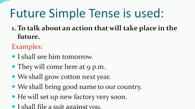Future Simple Tense.(english lecture Developed by Mashal School) смотреть онлайн