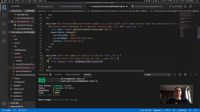 Test Driven Development(TDD) in Node - Development tooling and adding a new feature смотреть онлайн