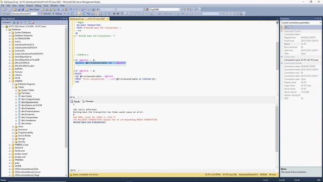 BEGIN END SQL SSMS смотреть онлайн