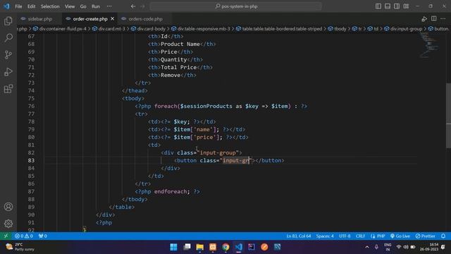 POS System in PHP Part 12: Create Order - Displaying products data from Session variable in php смотреть онлайн