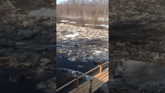 река Дубна ледоход 18.04.2013 часть 3 смотреть онлайн