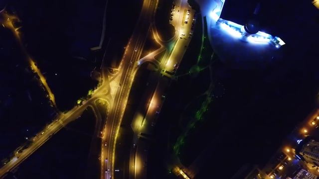 Ночной Белгород с высоты птичьего полета (Belgorod night bird's-eye view) смотреть онлайн