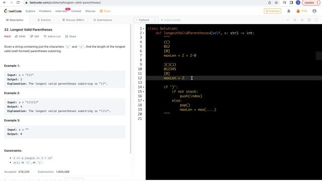 32 Longest Valid Parentheses, analysis part смотреть онлайн