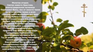 МОЛИТВЫ ПАРАСКЕВЕ ПЯТНИЦЕ - Женской заступнице.