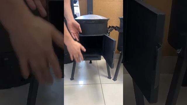 Печь с трубой и зольником под чугунный казан смотреть онлайн