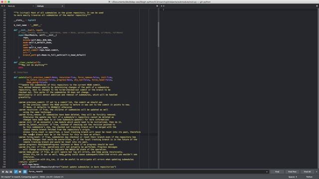 GitPython #22 [issue 337 - clarify the force_reset flag in Submodule.update] смотреть онлайн