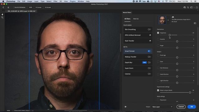 Smart Portrait Neural Filter in Photoshop | Photoshop смотреть онлайн
